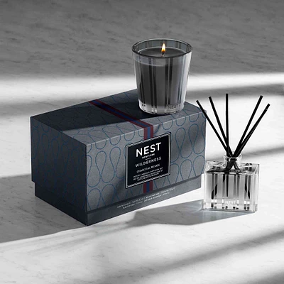 Charcoal Woods Petite Candle & Diffuser