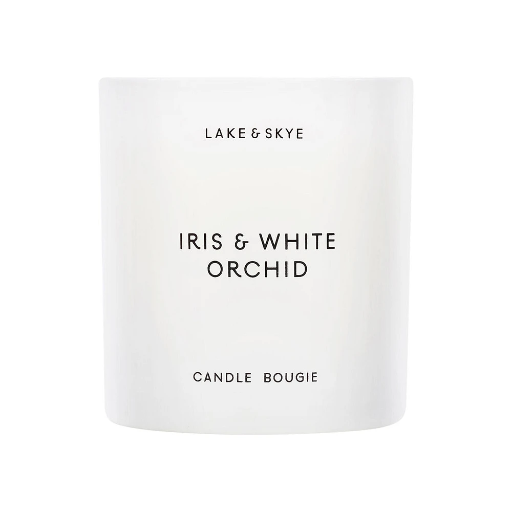 Iris and White Orchid Candle