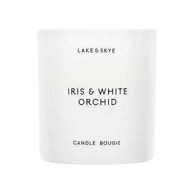 Iris and White Orchid Candle