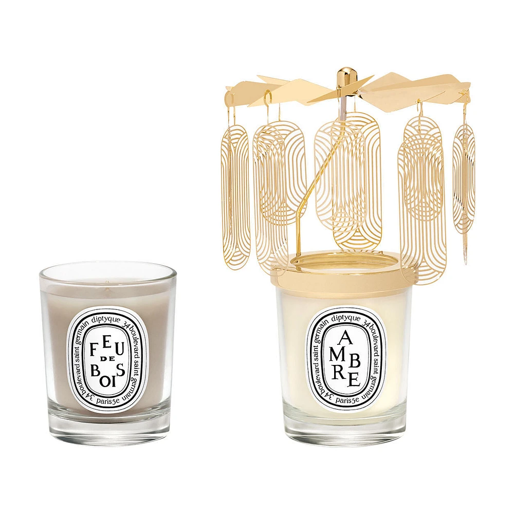 Ambre and Feu de Bois Scented Candle Carousel Gift Set (Limited Edition)