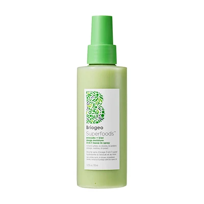 Superfoods Avocado and Kiwi Mega Moisture 3-in-1 Leave-In Conditioner, Detangler and UV Protection Spray