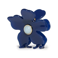 Cobalt Lily Claw Clip