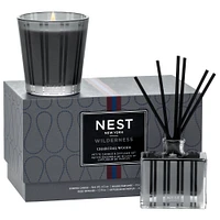 Charcoal Woods Petite Candle & Diffuser