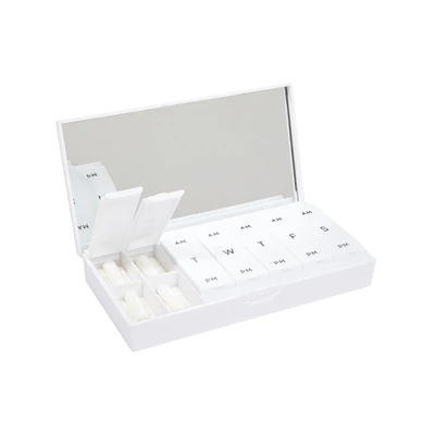 White AM/PM Pill Box