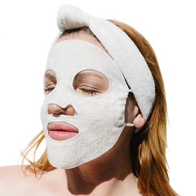 Pure Luxury Organic Reusable Sheet Mask With Matching Spa Headband