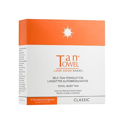 Classic Total Body Self-Tan Towelette 5 Pack Fair to Medium