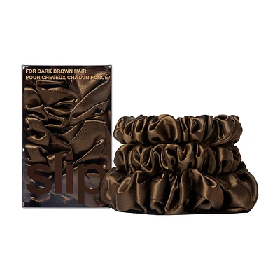 Back to Basics Assorted Scrunchies Dark Brown