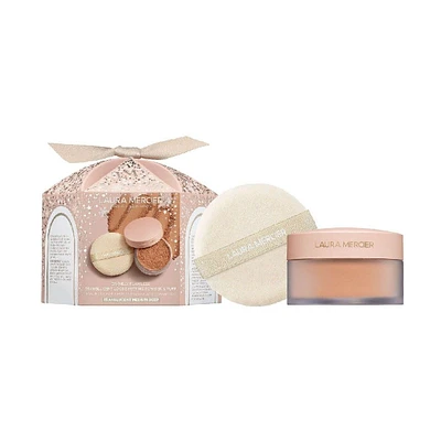 Divinely Flawless Translucent Loose Setting Powder & Puff Set (Limited Edition) Medium Deep