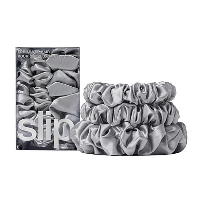 Back to Basics Assorted Scrunchies Silver