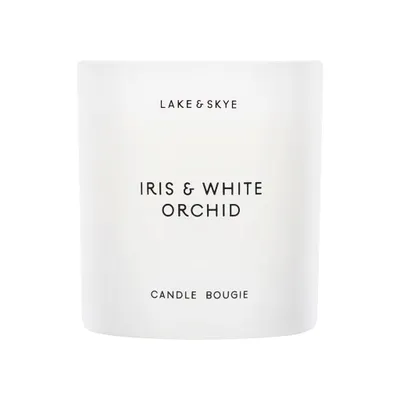 Iris and White Orchid Candle