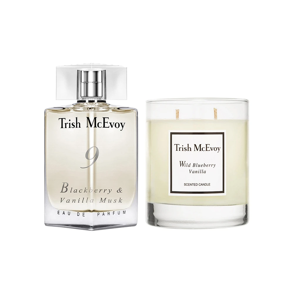 The Power of Fragrance No. 9 Blackberry and Vanilla Musk and Wild Blueberry Vanilla Candle Duo