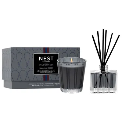 Charcoal Woods Petite Candle & Diffuser