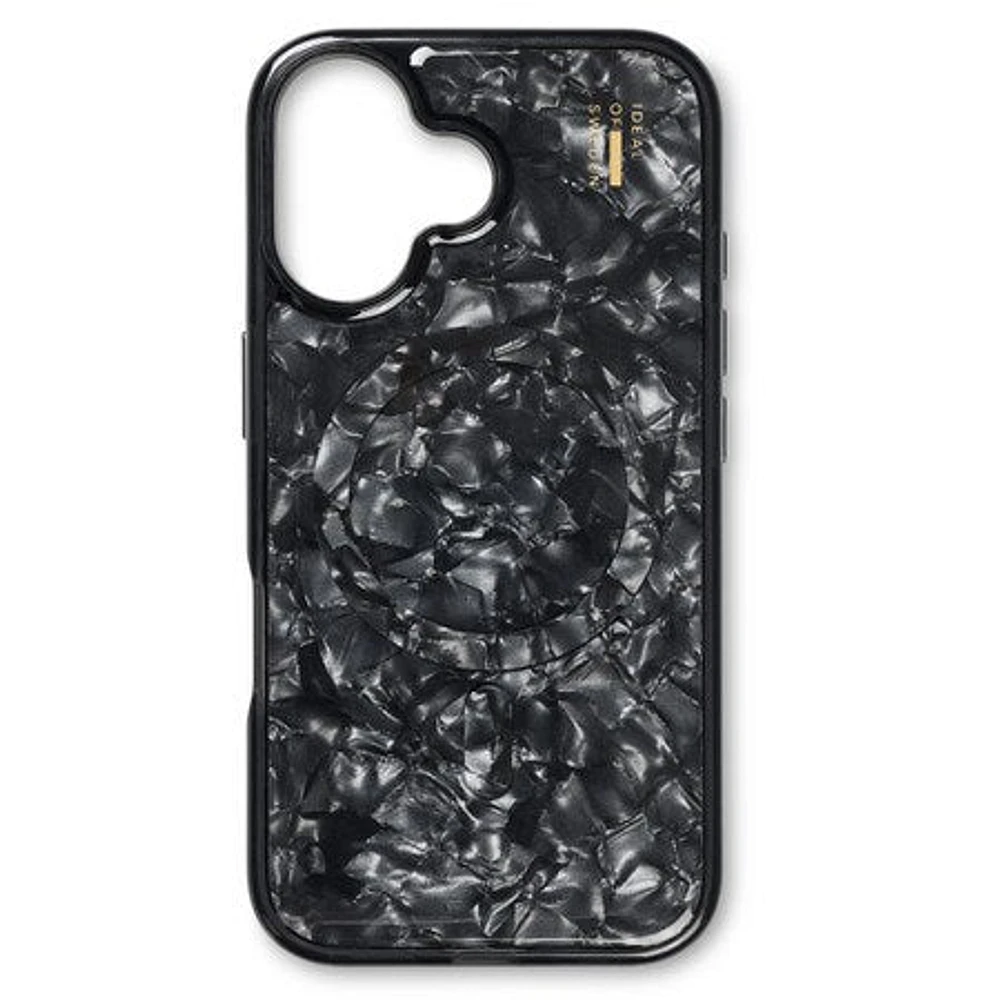 Coque nacrée MagSafe noire pour iPhone 16 Pro Max