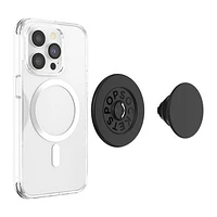 PopGrip For MagSafe Round with Adapter Ring Black
