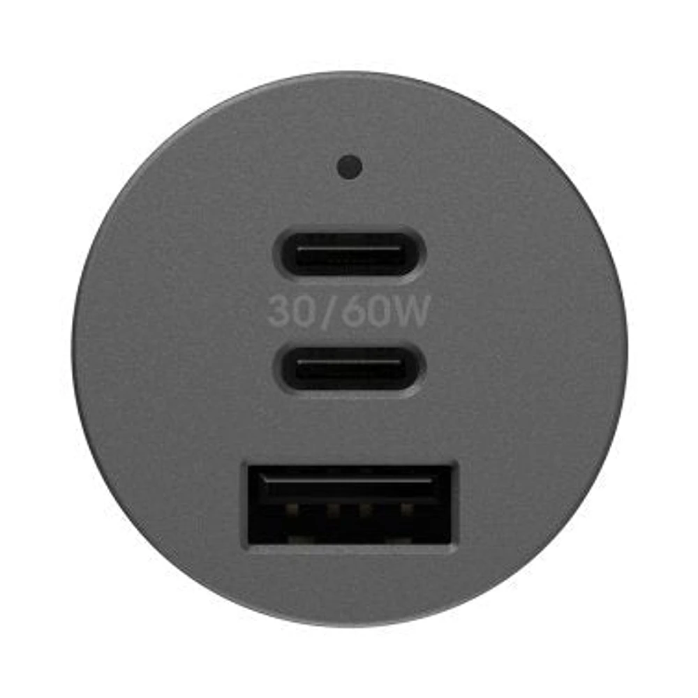 Otterbox 72W Dual Port 30W USB-C PD + Single Port 12W USB-A Premium Pro CLA Car Charger - Black