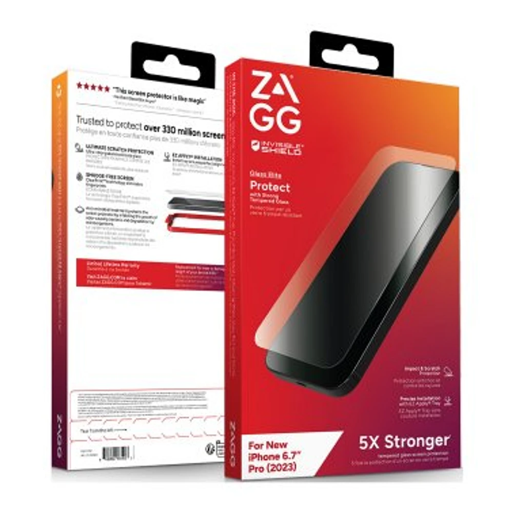 iPhone 15 Pro Max ZAGG InvisibleShield Glass Elite Screen Protector
