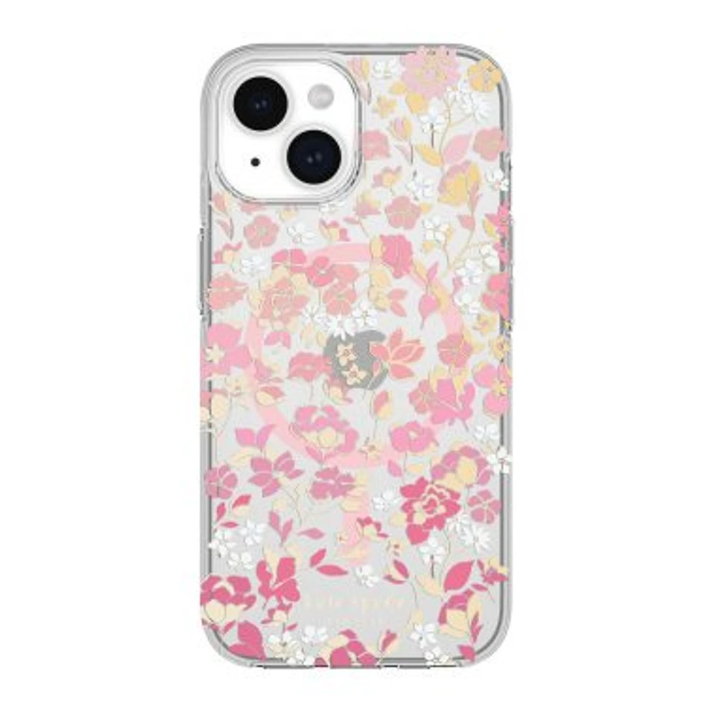 Étui de protection rigide MagSafe Kate Spade pour iPhone 13/14/15 - Parterre fleurs