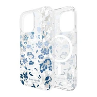 iPhone 16 Kate Spade Protective Hardshell MagSafe Case - Flowerbed Blue