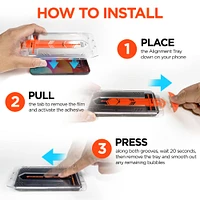 iPhone 16 Plus/15 Plus HyperGear HD Tempered Glass Screen Protector w/ EZ Install Applicator Tray