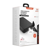 HyperGear 24,000mAh 65W USB-C + A/C Outlet Power Brick Laptop Power Bank