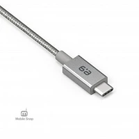 PureGear Space Grey (300cm) Lightning to USB-C Braided Charge and Sync Cable