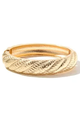 Sammy Gold Rope Twist Bangle Bracelet