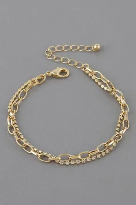 Chasen Gold Double Layered Bracelet