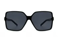 Tiva Black  Square Oversize Sunglasses
