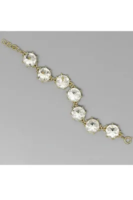 Georgia Gold Faceted Glass Stone Bracelet