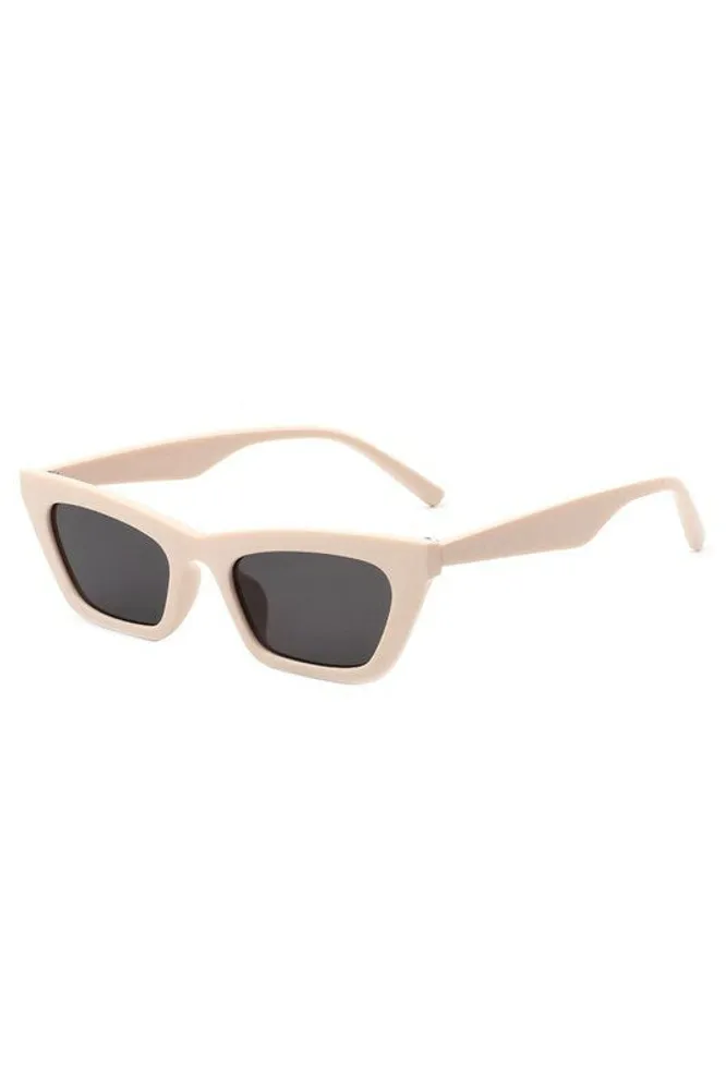 Camilla Blush Retro Slim Cat Eye Sunglasses