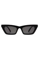 Camilla Black Retro Slim Cat Eye Sunglasses