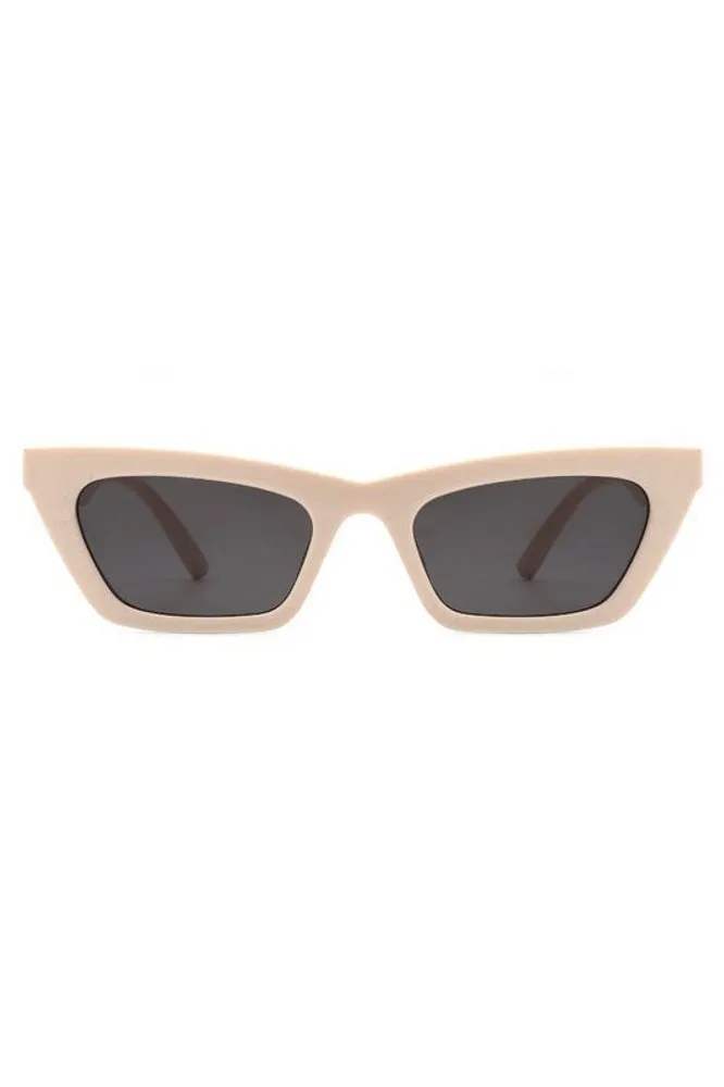 Camilla Blush Retro Slim Cat Eye Sunglasses