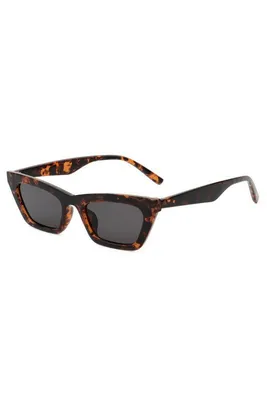 Camilla Tortoise Retro Slim Cat Eye Sunglasses