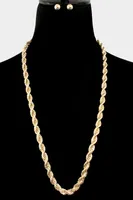 Cynthia Gold Metal Chain Long Necklace