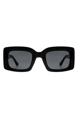 Koko Black Retro Square Vintage Sunglasses