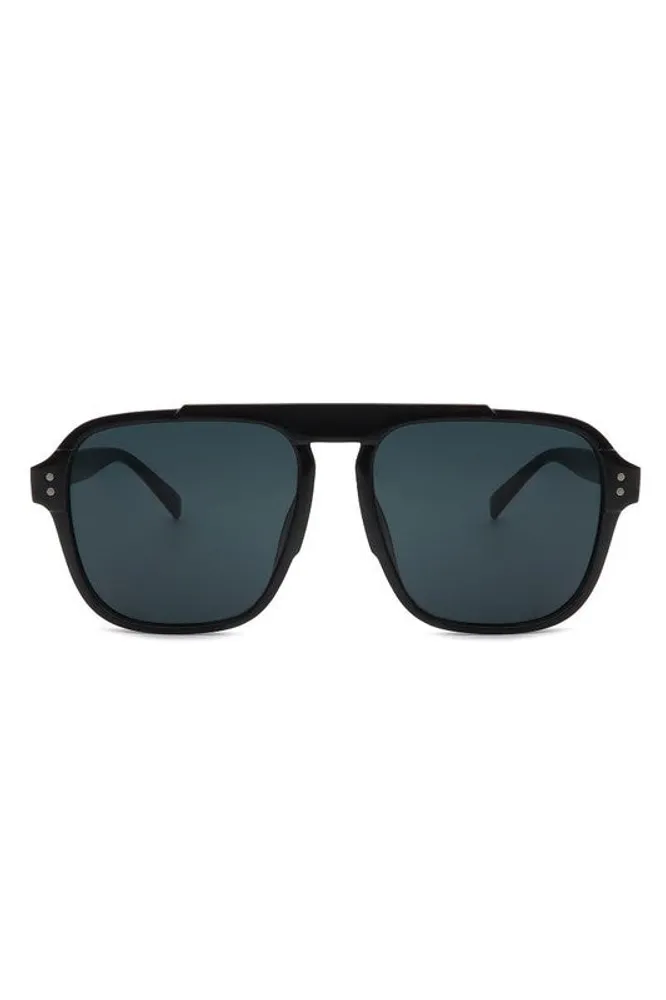 Buffy Black Oversize Retro Sunglasses