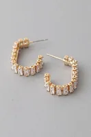 Shanna Open Crystal Hoop Earrings