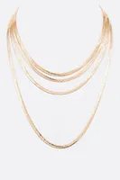 Nirvana Gold Layered Snake Chain Necklace