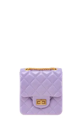 Eddy Light Purple Diamond Quilted Pattern Square Small Jelly Bag