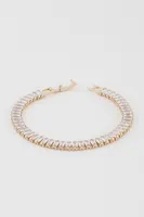 Courtney Gold Wide Crystal Bracelet