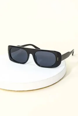 Alice Black Rectangle Frame Sunglasses