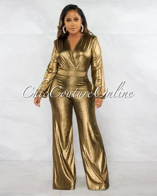 Delicia Black Bronze Shimmer Jumpsuit