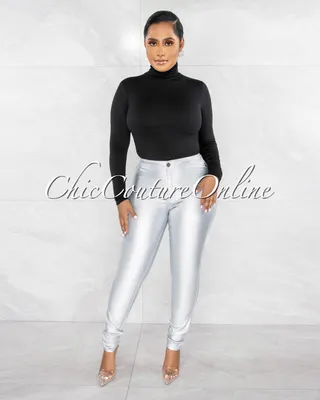 Silva Silver High Waist Skinny Jeans