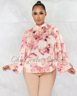 Lucien Salmon Floral Print Long Sleeves Blouse