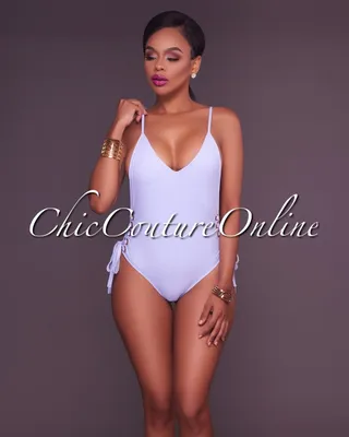Reanna Periwinkle Side Lace Up One Piece Swimsuit