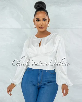 Jessica White Satin Top