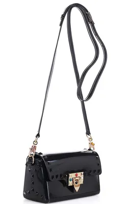 Tarra Black Studded Crossbody Bag