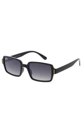 Cassie Black Gradient Rectangular Sunglasses