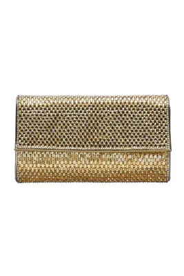 Saana Bronze Rhinestone Clutch Bag