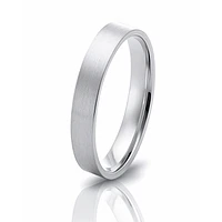 3MM Brushed White Gold Ring